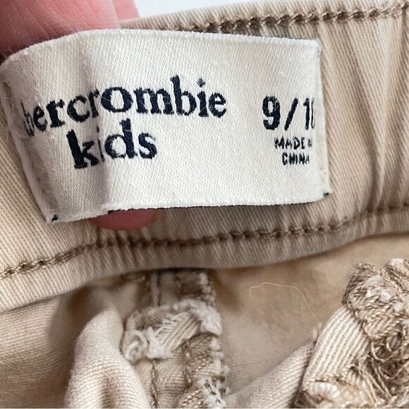 Abercrombie Kids Khaki Tan Skinny Pull On Faux Button Casual Pants 9/10 - Picture 7 of 11